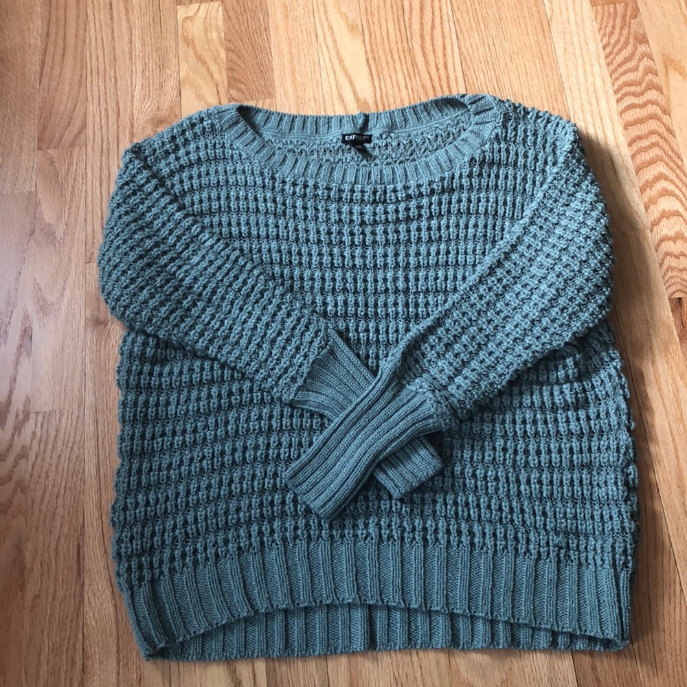 Green XS express slouchy sweater